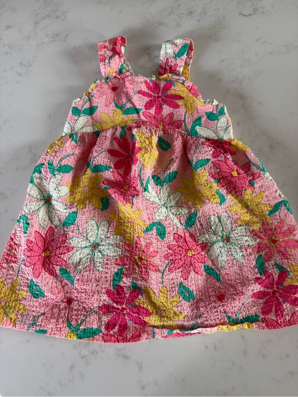 Zara Light Pink Dress with Multi-Color Trim